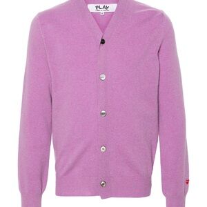 Comme des Garcons PLAY Pink Button-Up Cardigan